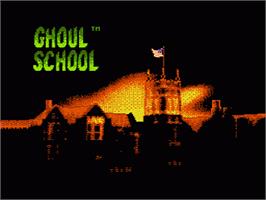 Title screen of Ghoul School on the Nintendo NES.