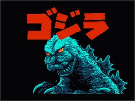 Title screen of Godzilla: Monster of Monsters on the Nintendo NES.