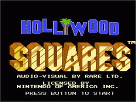 Title screen of Hollywood Squares on the Nintendo NES.