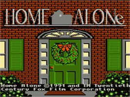 Title screen of Home Alone on the Nintendo NES.