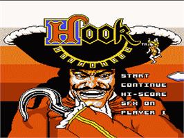 Title screen of Hook on the Nintendo NES.