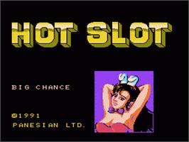 Title screen of Hot Slot on the Nintendo NES.