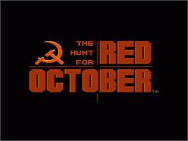 Title screen of Hunt for Red October on the Nintendo NES.