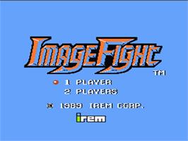 Title screen of Image Fight on the Nintendo NES.