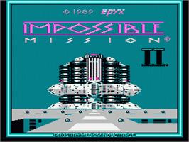 Title screen of Impossible Mission 2 on the Nintendo NES.