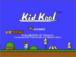 Title screen of Kid Kool and the Quest for the Seven Wonder Herbs on the Nintendo NES.