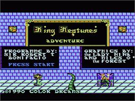 Title screen of King Neptune's Adventure on the Nintendo NES.