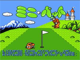 Title screen of Mini-Putt on the Nintendo NES.