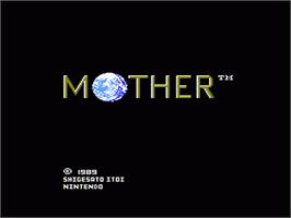 Title screen of Mother on the Nintendo NES.