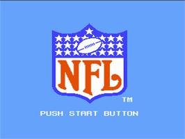 Title screen of NFL on the Nintendo NES.