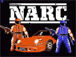 Title screen of Narc on the Nintendo NES.