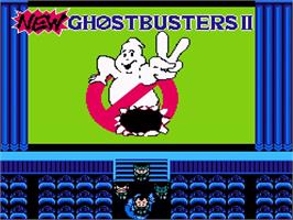 Title screen of New Ghostbusters 2 on the Nintendo NES.