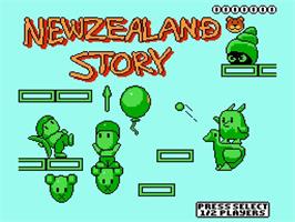 Title screen of New Zealand Story on the Nintendo NES.