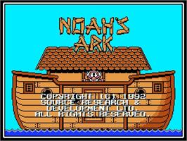 Title screen of Noah's Ark on the Nintendo NES.