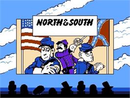 Title screen of North & South on the Nintendo NES.