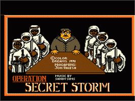 Title screen of Operation Secret Storm on the Nintendo NES.