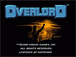 Title screen of Overlord on the Nintendo NES.