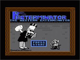 Title screen of Pesterminator: The Western Exterminator on the Nintendo NES.