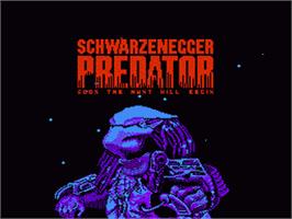 Title screen of Predator: Soon the Hunt Will Begin on the Nintendo NES.