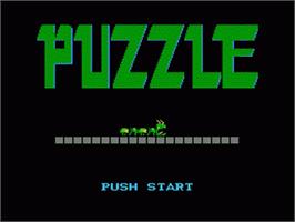 Title screen of Puzzle on the Nintendo NES.