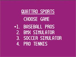 Title screen of Quattro Sports on the Nintendo NES.