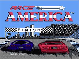 Title screen of Race America on the Nintendo NES.