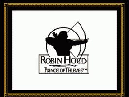 Title screen of Robin Hood: Prince of Thieves on the Nintendo NES.