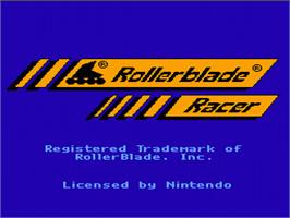 Title screen of Rollerblade Racer on the Nintendo NES.