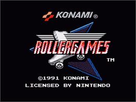 Title screen of Rollergames on the Nintendo NES.