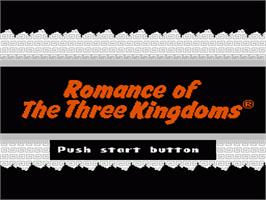 Title screen of Romance of the Three Kingdoms on the Nintendo NES.