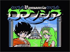 Title screen of Romancia: Dragon Slayer Jr. on the Nintendo NES.