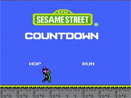 Title screen of Sesame Street Countdown on the Nintendo NES.