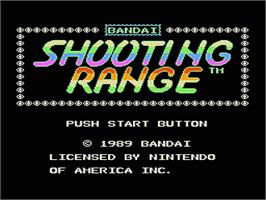 Title screen of Shooting Range on the Nintendo NES.