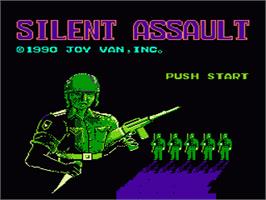 Title screen of Silent Assault on the Nintendo NES.