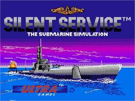 Title screen of Silent Service on the Nintendo NES.