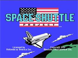 Title screen of Space Shuttle Project on the Nintendo NES.
