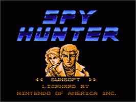Title screen of Spy Hunter on the Nintendo NES.