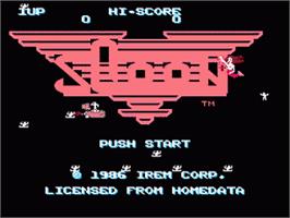 Title screen of Sqoon on the Nintendo NES.
