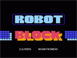 Title screen of Stack Up on the Nintendo NES.