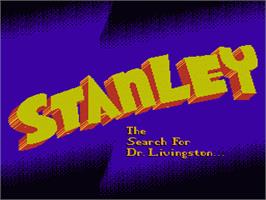 Title screen of Stanley: The Search for Dr. Livingston on the Nintendo NES.