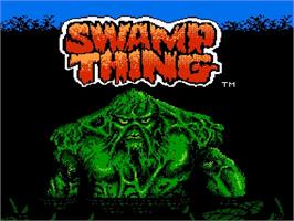 Title screen of Swamp Thing on the Nintendo NES.