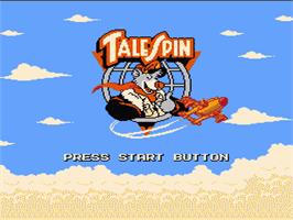 Title screen of TaleSpin on the Nintendo NES.