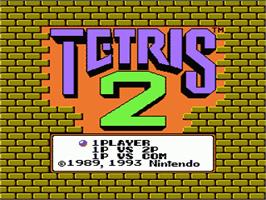 Title screen of Tetris 2 on the Nintendo NES.