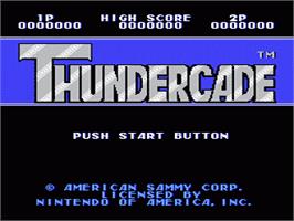 Title screen of Thundercade / Twin Formation on the Nintendo NES.