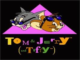 Title screen of Tom & Jerry: The Ultimate Game of Cat and Mouse on the Nintendo NES.