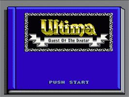 Title screen of Ultima IV: Quest of the Avatar on the Nintendo NES.