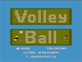 Title screen of Volley Ball on the Nintendo NES.