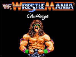 Title screen of WWF Wrestlemania Challenge on the Nintendo NES.