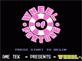 Title screen of Wheel Of Fortune: Featuring Vanna White on the Nintendo NES.