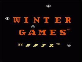 Title screen of Winter Games on the Nintendo NES.